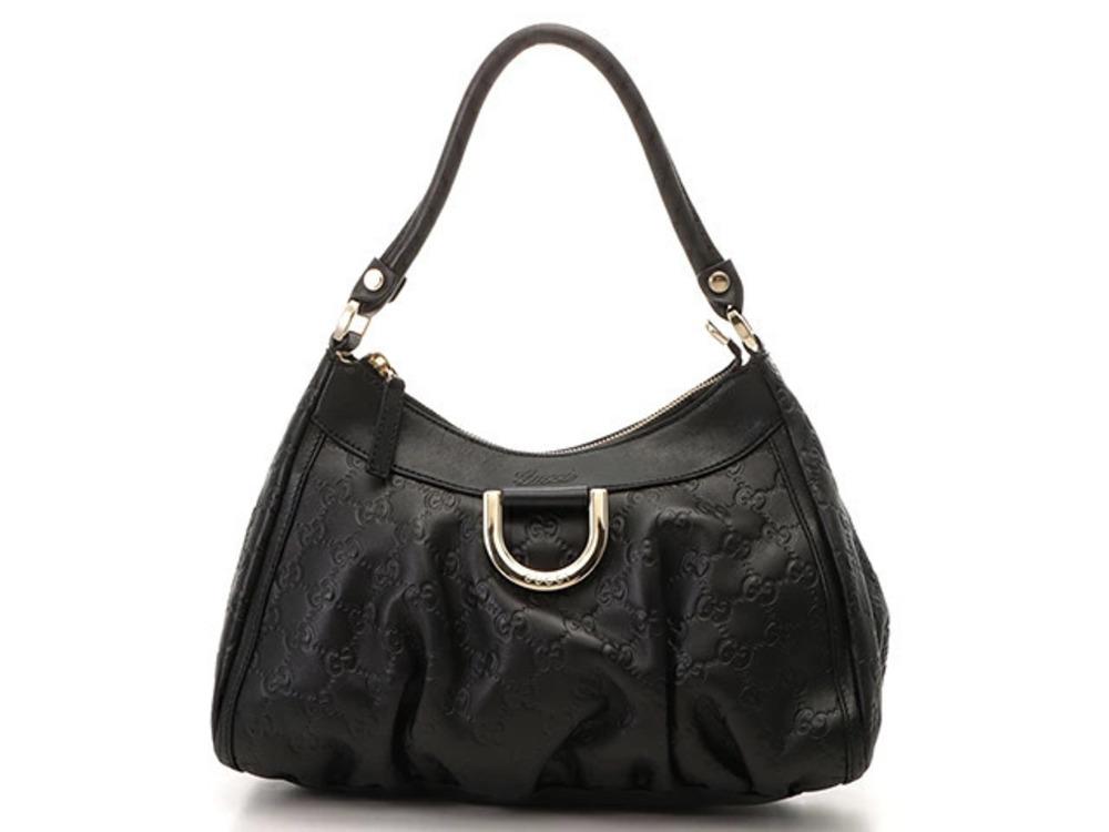 Gucci Hobo Bag Gucci Guccissima Leather Black